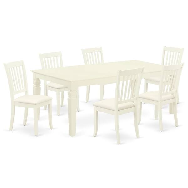 Shop Round Small Table And Parson Chairs In White Linen Fabric Number Of Chairs Option Overstock 29821034