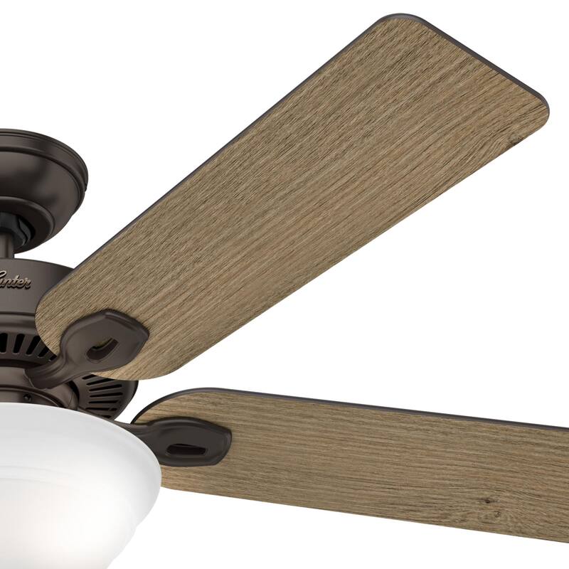 Hunter 52" Monarch Premier Bronze Ceiling Fan with LED Light Kit and Pull Chain - Traditional, Casual