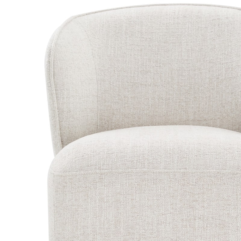 Kyle Morden Fabric Dining Room Chair with Casters Wrap-round Back