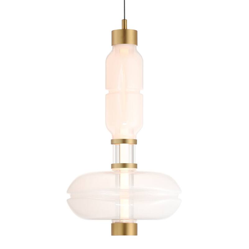 Studio M SM18592 Gusto 22" Tall LED Abstract Pendant with Hand-Blown - Gold