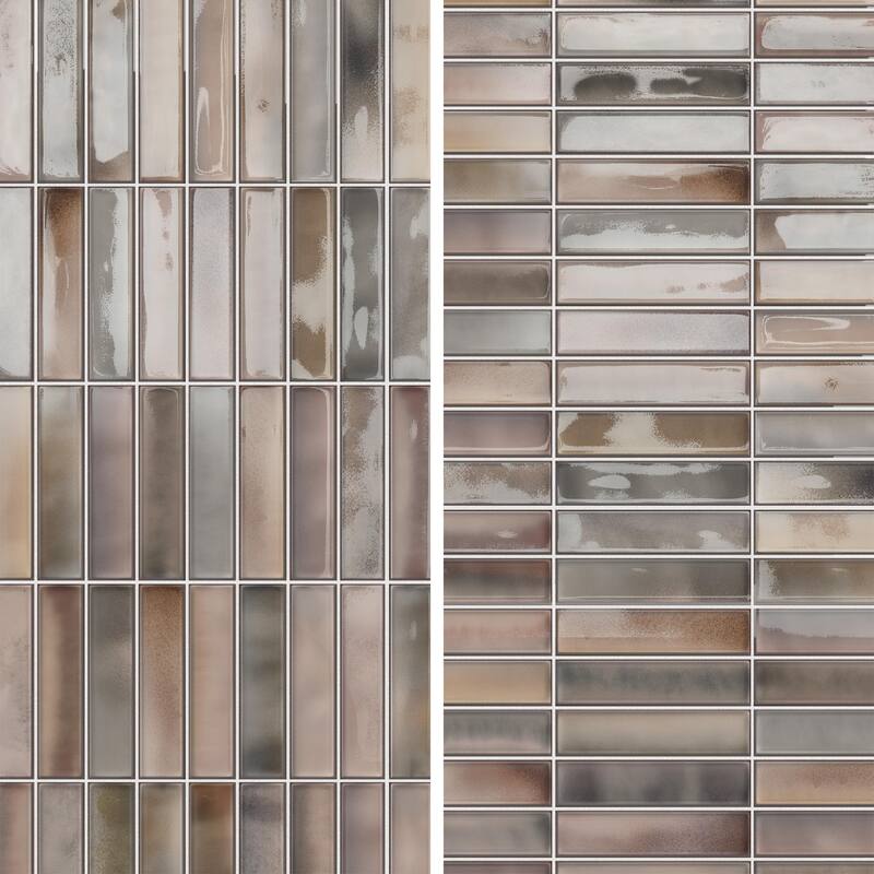 Merola Tile Borealis Greige 5-7/8" x 11-3/4" Ceramic Wall Tile