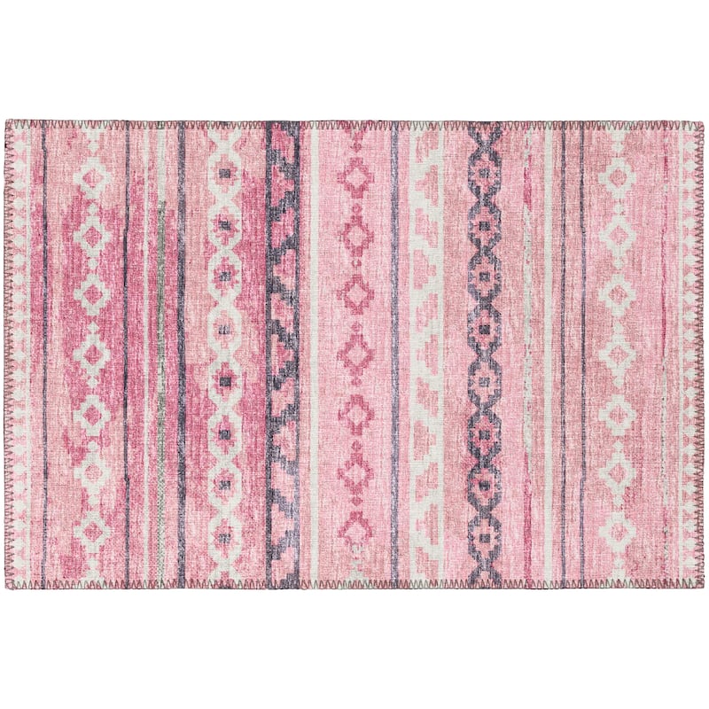 Indoor/ Outdoor Addison Yuma Southwest Striped Washable Area Rug