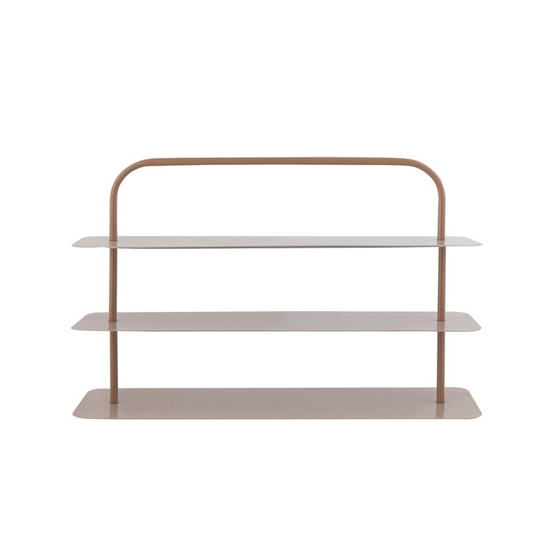 happimess Minimialist 24.5" 9-Pair 3-Tier Iron Thin Flat Plate Shoe Rack