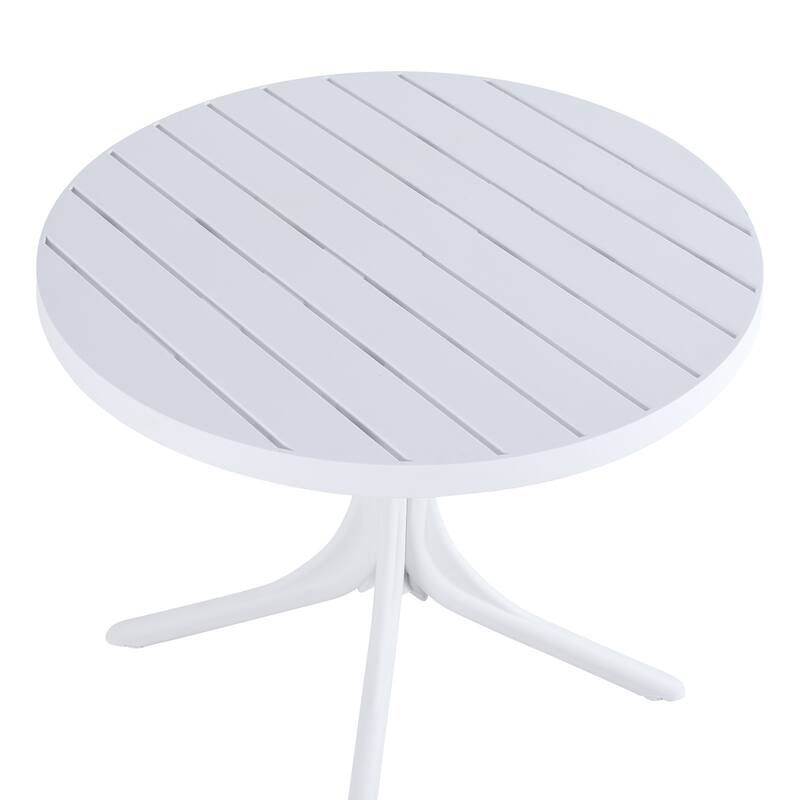 Modern Round Plastic Table-36 Inch Indoor/Outdoor Dining Table & Coffee Table,Lightweight Polypropylene All-Weather Patio Table