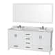 Option White / White Carrara Marble Top / Brushed Chrome