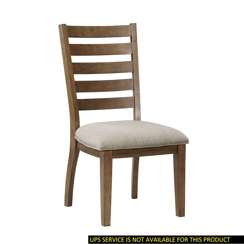 2PCS Side Chairs,Wooden Ladder Back Design Dining Chair