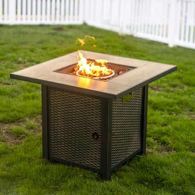 30 in. Outdoor Fire Pit 50,000 BTU Propane Gas Fire Pit Table
