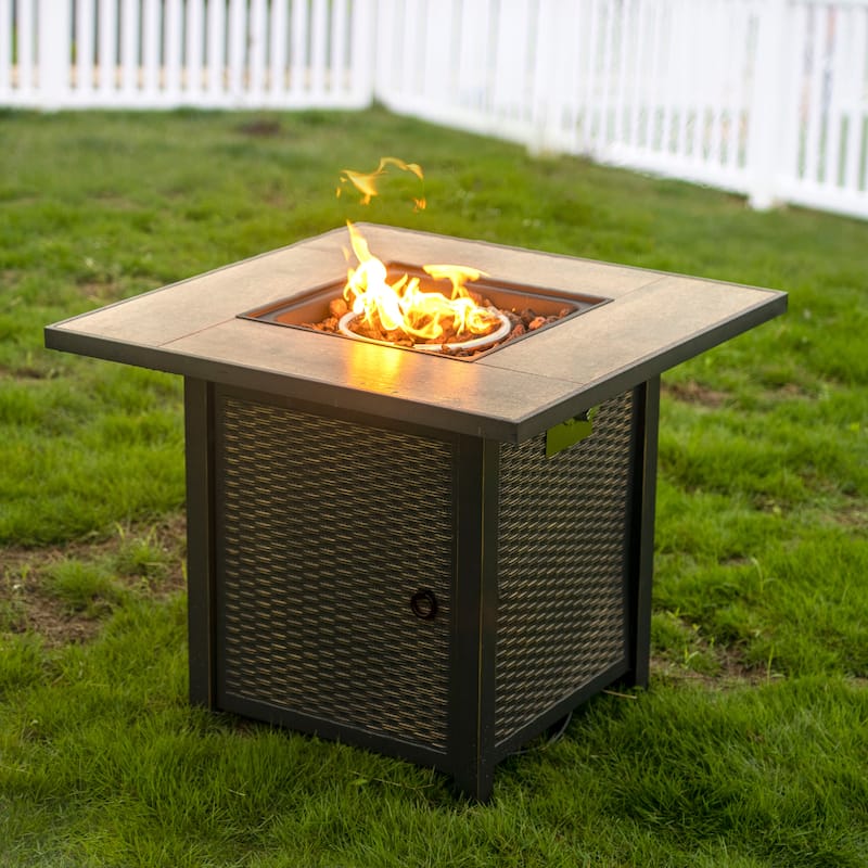 30 in. Outdoor Fire Pit 50,000 BTU Propane Gas Fire Pit Table
