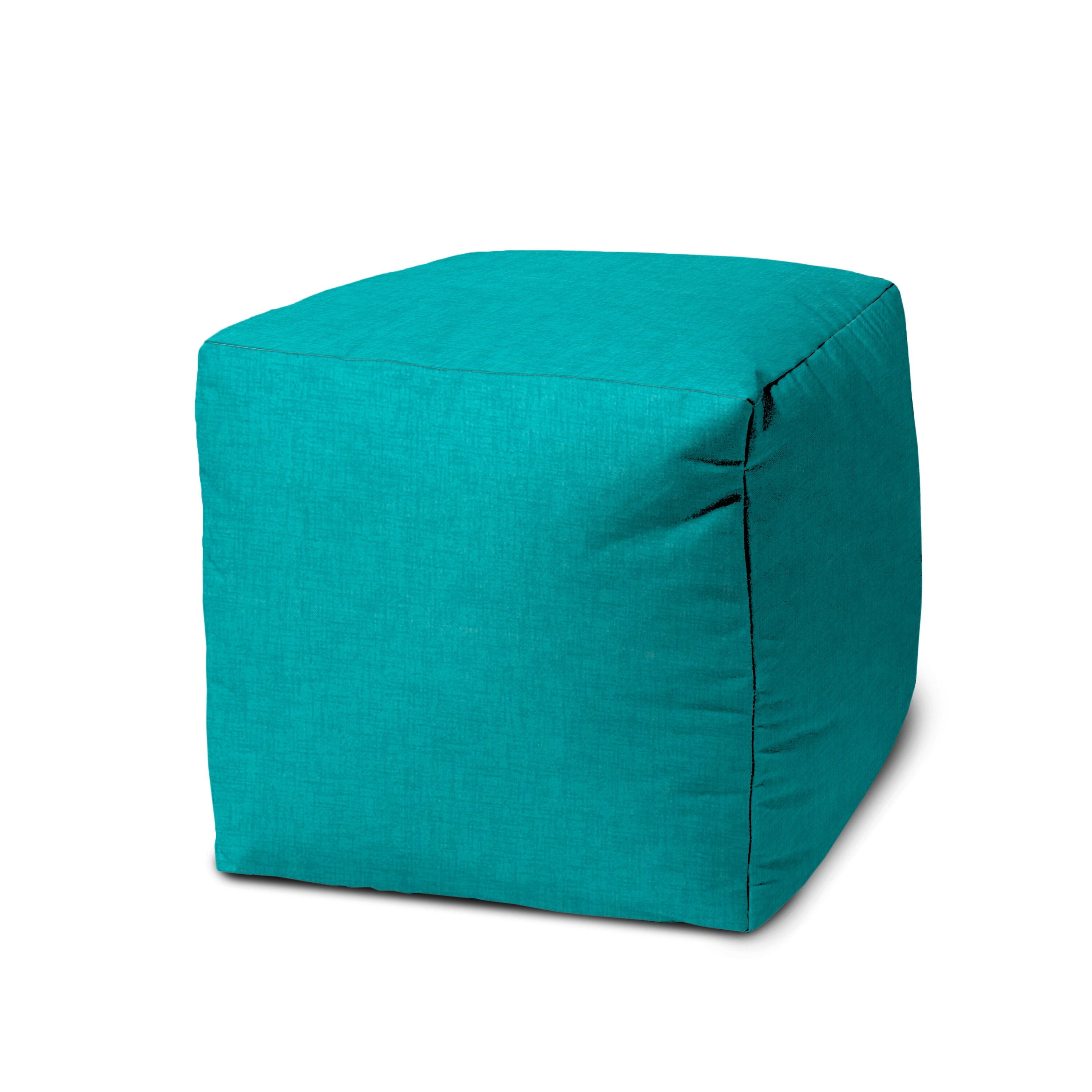 WEAVE Coral Indoor/Outdoor Pouf - Zipper Cover with Luxury Polyfil Stuffing  - 17 x 17 x 17 Cube