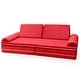 preview thumbnail 11 of 33, Playscape Deluxe Plush Velvet Kids 6 Piece Modular Couch / Playset Red