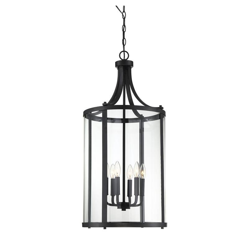 Savoy House Penrose 6 Light 16" Wide Taper Candle Pendant - Black