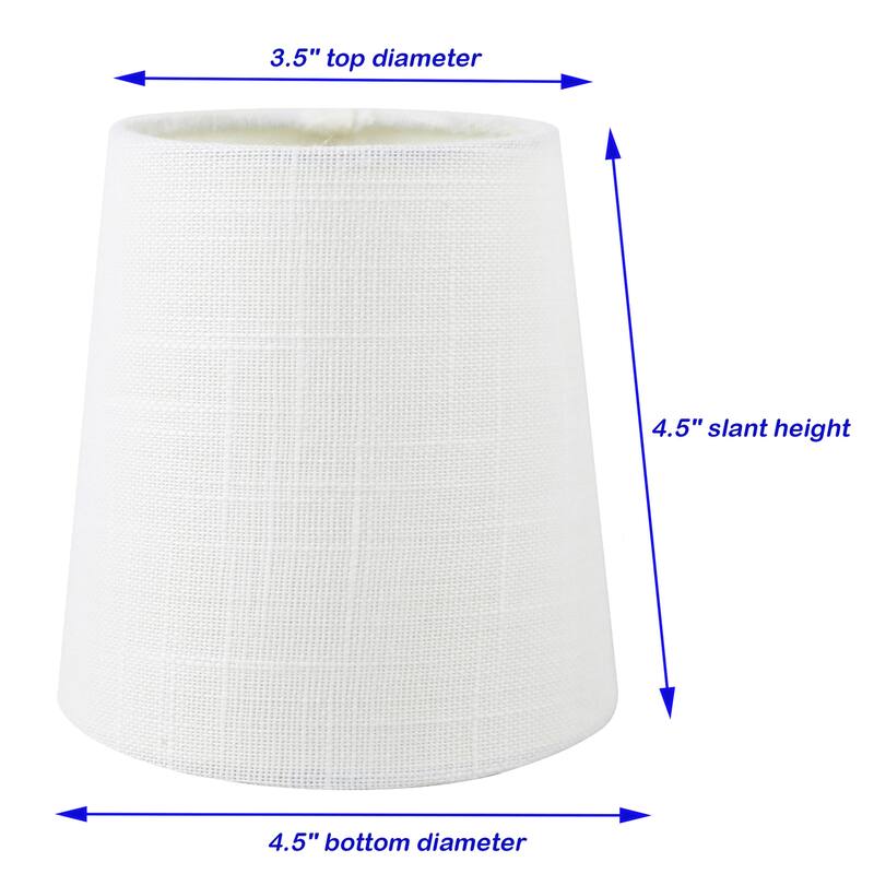Meriville Linen Clip On Chandelier Lamp Shades, 3.5-inch by 4.5-inch by 4.5-inch