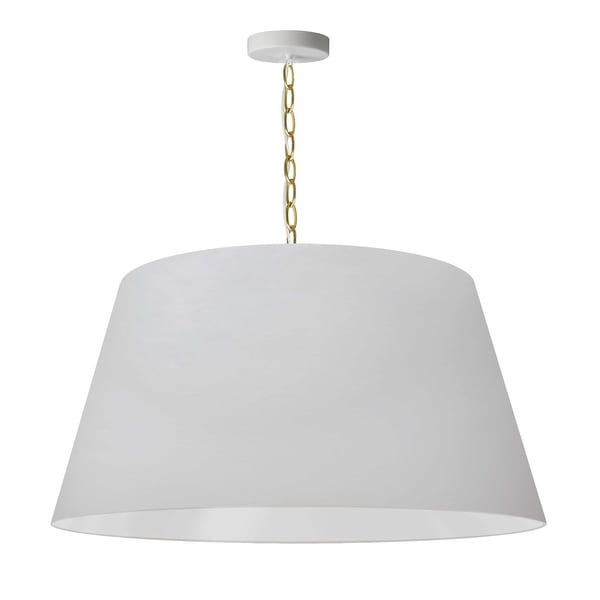 1LT Brynn Large Pendant, WHT Shade, AGB. Opens flyout.