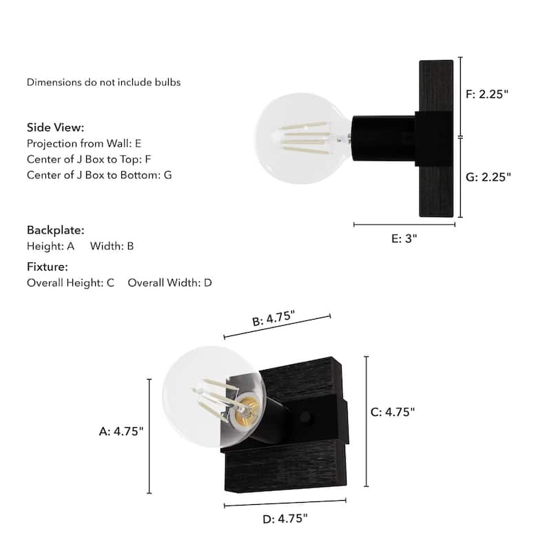 Hunter Donelson 1 Light Wall Sconce - Farmhouse, Rustic - Damp-Rated