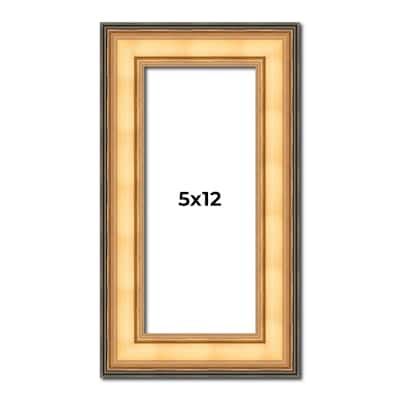 5x12 Frame Gold Plein Aire Solid Wood Picture Frame Width 2 Inches |