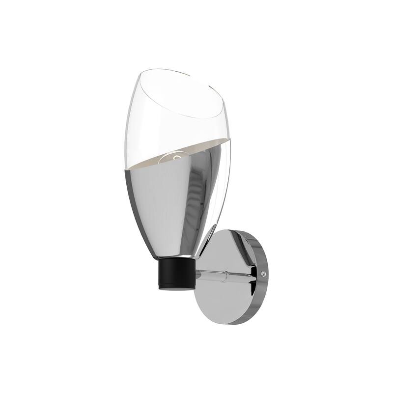 Alora Lighting WV587105CL Capri 12" Tall Wall Sconce with Clear Glass - Chrome