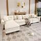 Option L-Shaped White Chenille(5-Seater)