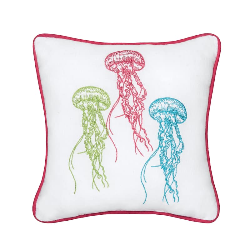 10" x 10" Jellyfish Small/Petite Accent Pillow Pillow