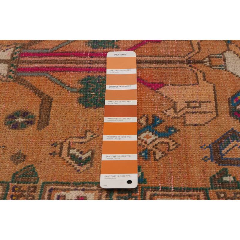 ECARPETGALLERY Hand-knotted Anatolian Vintage Orange Wool Rug - 5'4 x 8'0