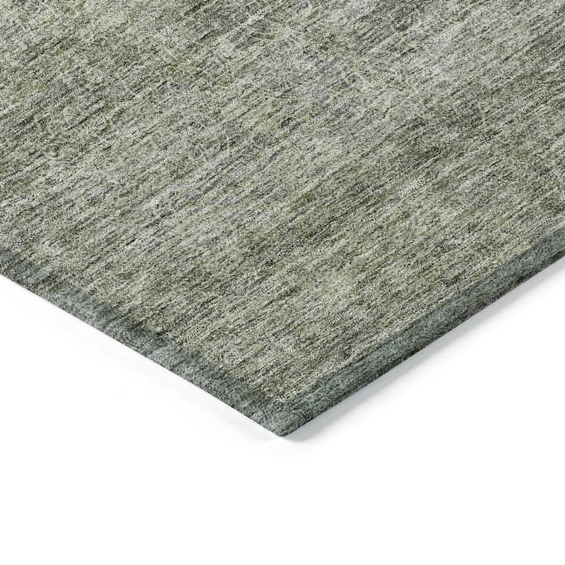 Machine Washable Indoor/ Outdoor Ombre Solid Chantille Rug