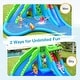 preview thumbnail 6 of 7, Inflatable Crocodile Style Water Slide Upgraded Kids Bounce Castle with 750W Blower - Multi - 224.5" x 203" x 94.5" (L x W x H)