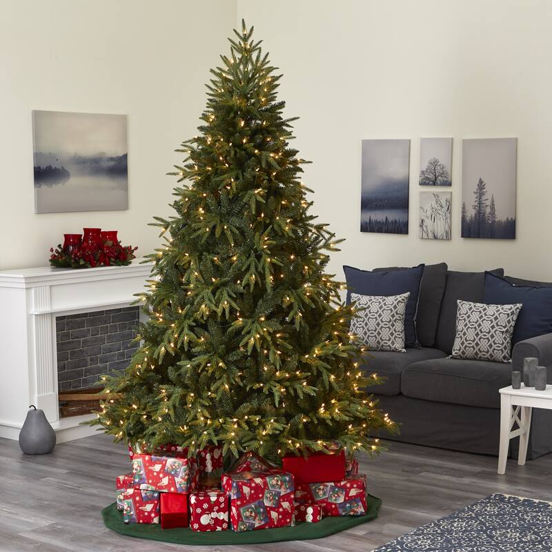 7.5' Colorado Mountain Fir "Natural Look" Artificial Christmas Tree with 600 Clear LED Lights and 3048 Bendable Branches