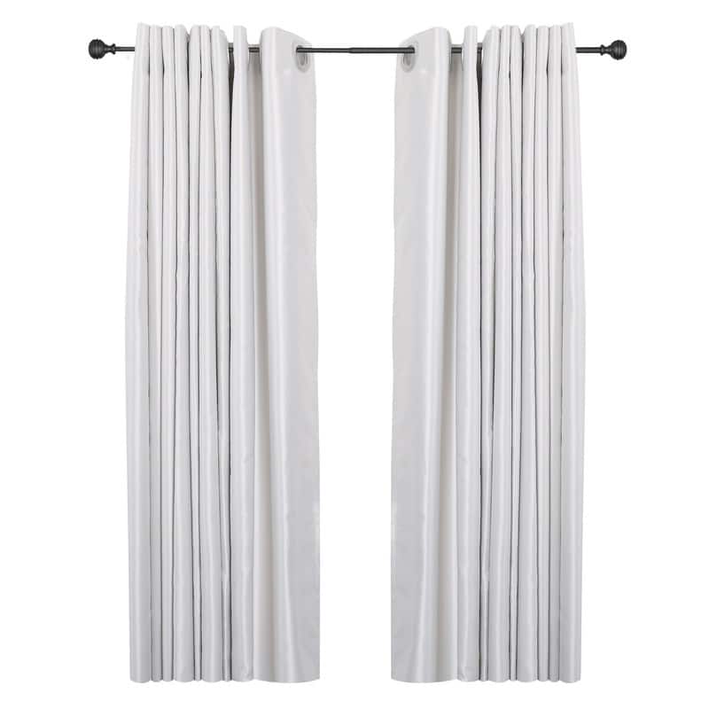 UTOPIA ALLEY 5/8 Inch Curtain Rod - Adjustable Drapery Rods, Bedroom & Living Room Decorative Curtain Rods