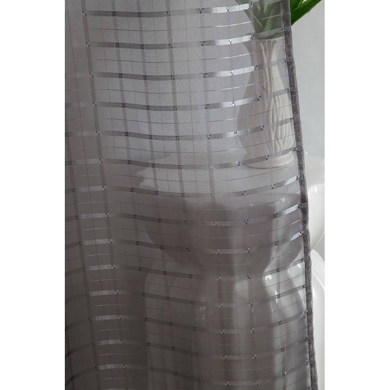 Porch & Den Modena Box Voile 90-inch Grommet Curtain Panel