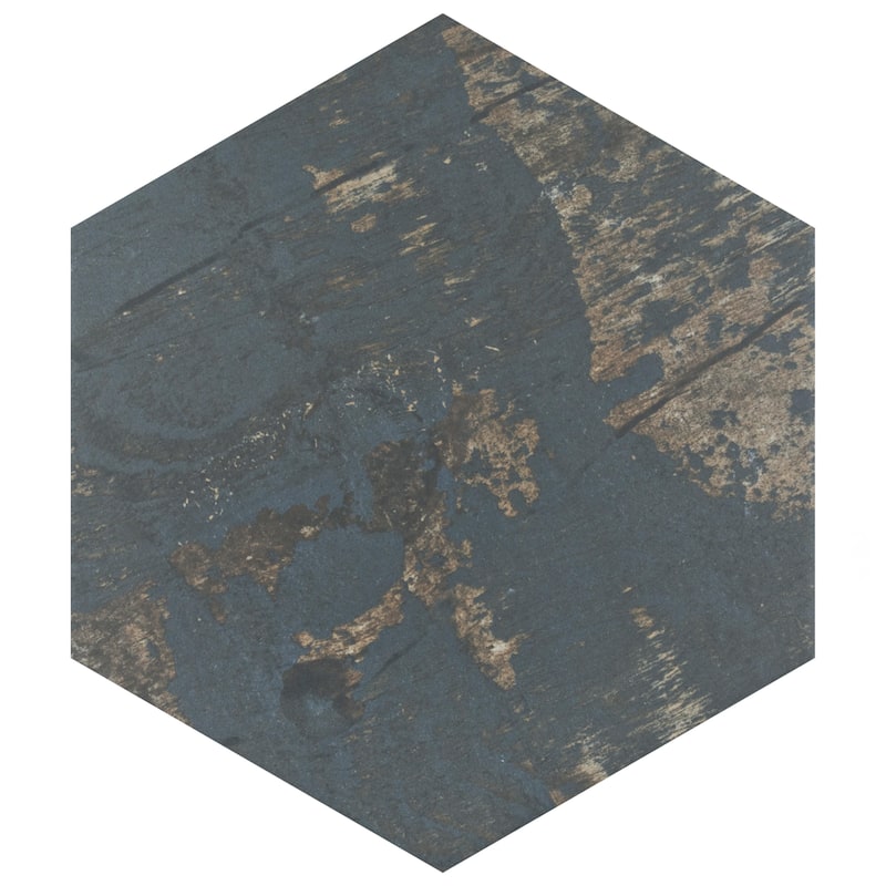 Merola Tile Gaugin Hex Catan Shadow 8-5/8" x 9-7/8" Porcelain Floor and Wall Tile