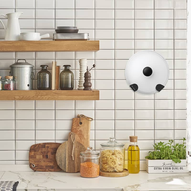 4 Pairs of Adjustable Wall Mount Pot Lid Holder Easy to Install