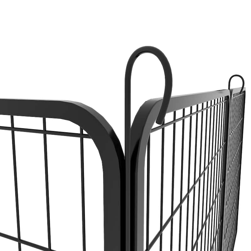 8 Panels Heavy Duty Metal Playpen with door,39.37"H Dog Fence Pet Exercise Pen for Outdoor, Indoor