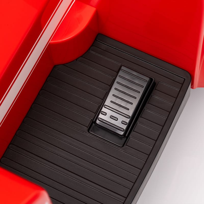 Qaba 12V Ride on Fire Truck, Battery Powered Electric Car for Kids with Siren, Flashing Lights Fire Extinguisher, Red