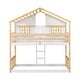 preview thumbnail 9 of 22, Twin over Twin House Bunk Bed with Roof, Safety Guardrails and Ladder