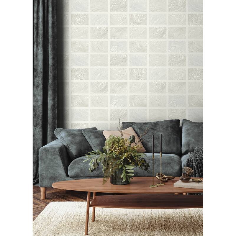 A-Street Prints Bronson Ivory Topography Wallpaper