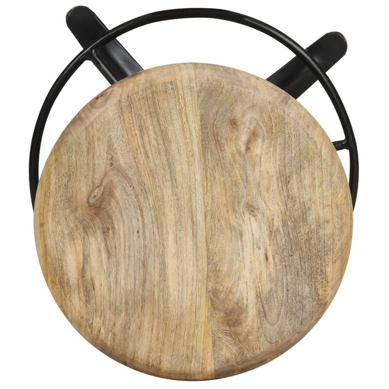 vidaXL Bar Stools 2 pcs 20.5" Solid Mango Wood