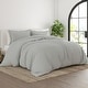 preview thumbnail 13 of 12, Simply Soft Ultra-soft 3-piece Duvet Cover Set Light Gray - Full - Queen