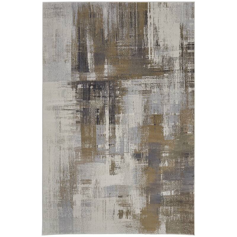 HomeRoots Abstract Bohemian Rectangle Area Rug