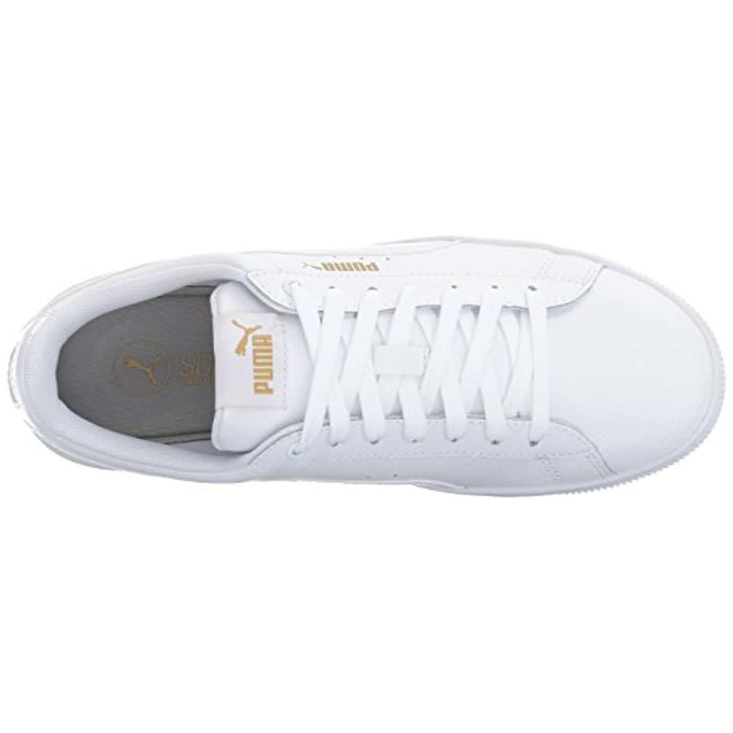puma vikky platform black white metallic gold