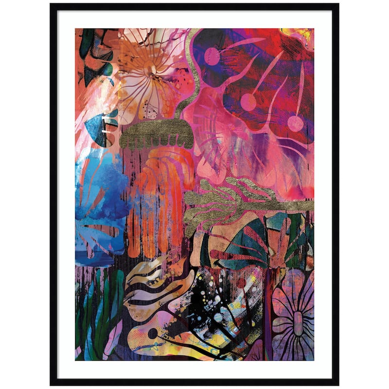Kate and Laurel NC Abstract No. 612 by Nikki Chu Framed Wall Art Print - 31 x 41