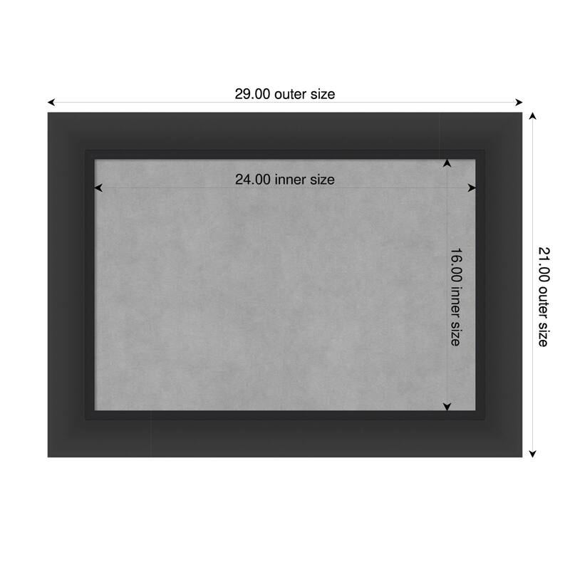 Amanti Art Sloped Black Framed - 29 x 21 in - Sloped Black
