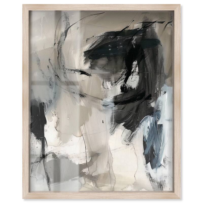 Scribbled Energy I Shadowbox by Art Remedy - Natural - 24" x 30"