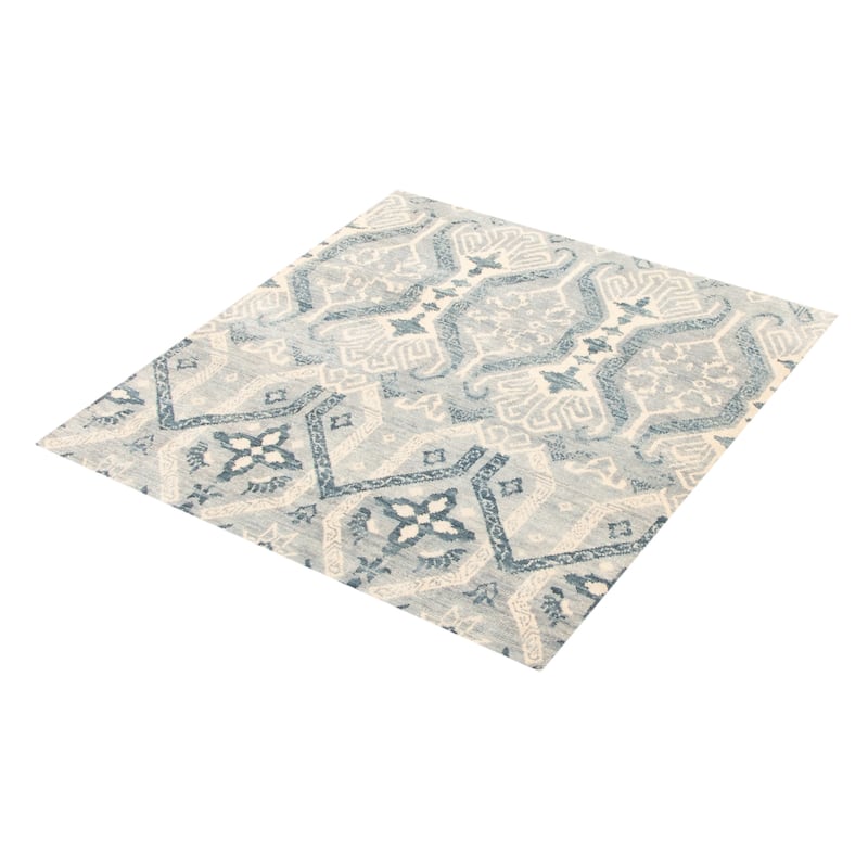 ECARPETGALLERY Hand-knotted Mystique Grey Wool Rug - 4' 9" x 5' 2"