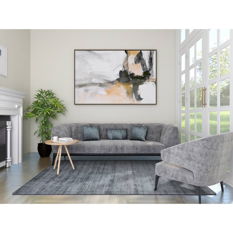 Overton Handmade Modern Contemporary Solid Area Rug