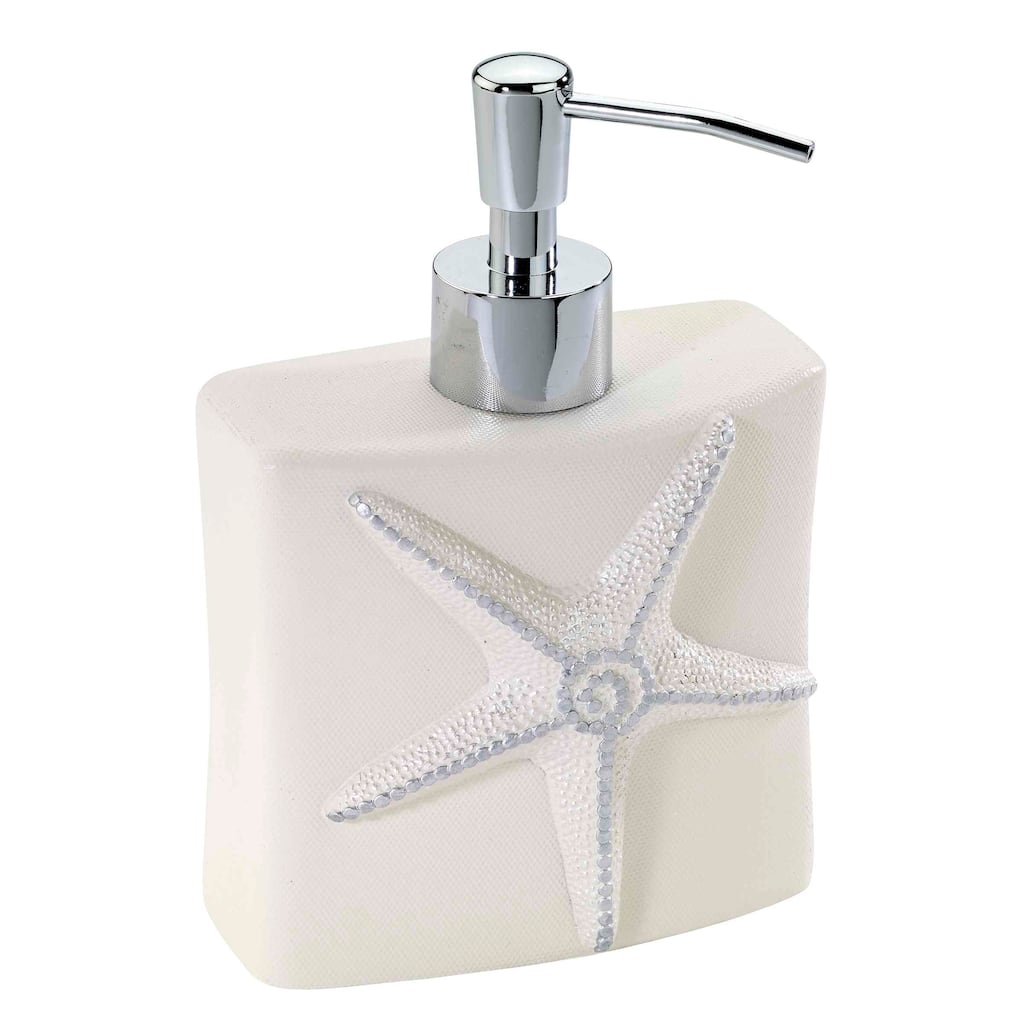 Avanti Linens Sequin Shells Lotion Dispenser - Ivory - Lotion Dispenser