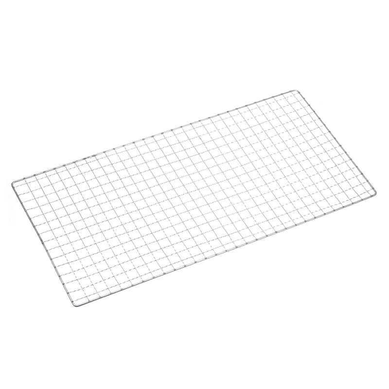 Square BBQ Grill Net 7.9"x15.7" Galvanized Iron Barbecue Mesh Mat for Baking