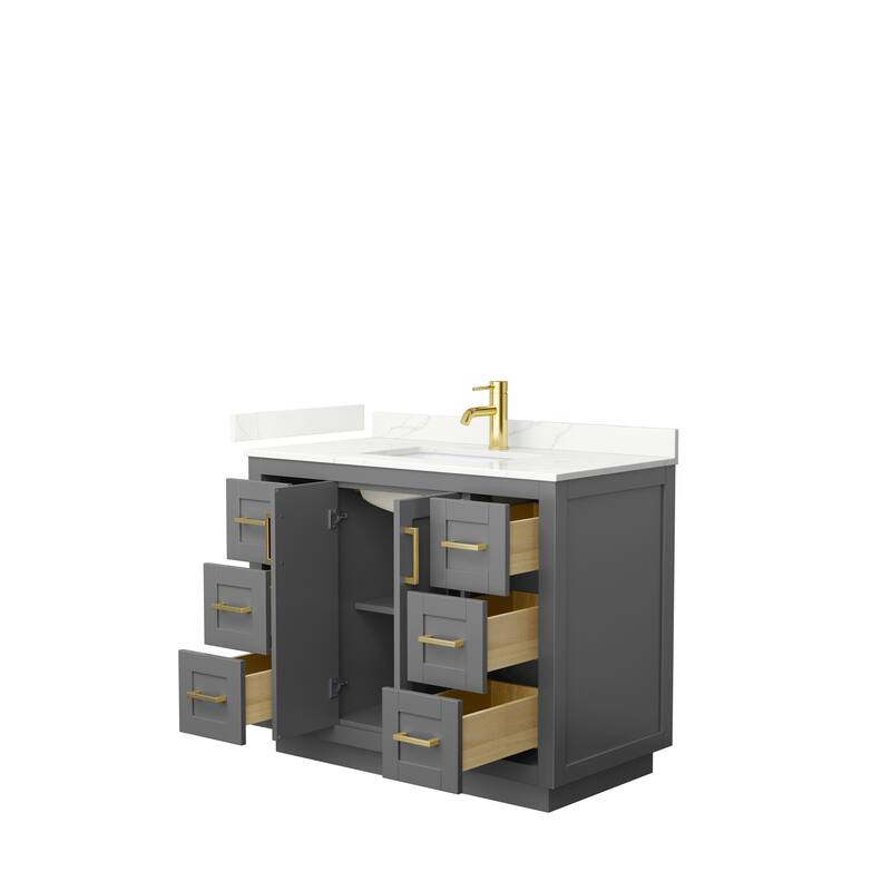 Miranda 42-inch Single Vanity, Quartz Top