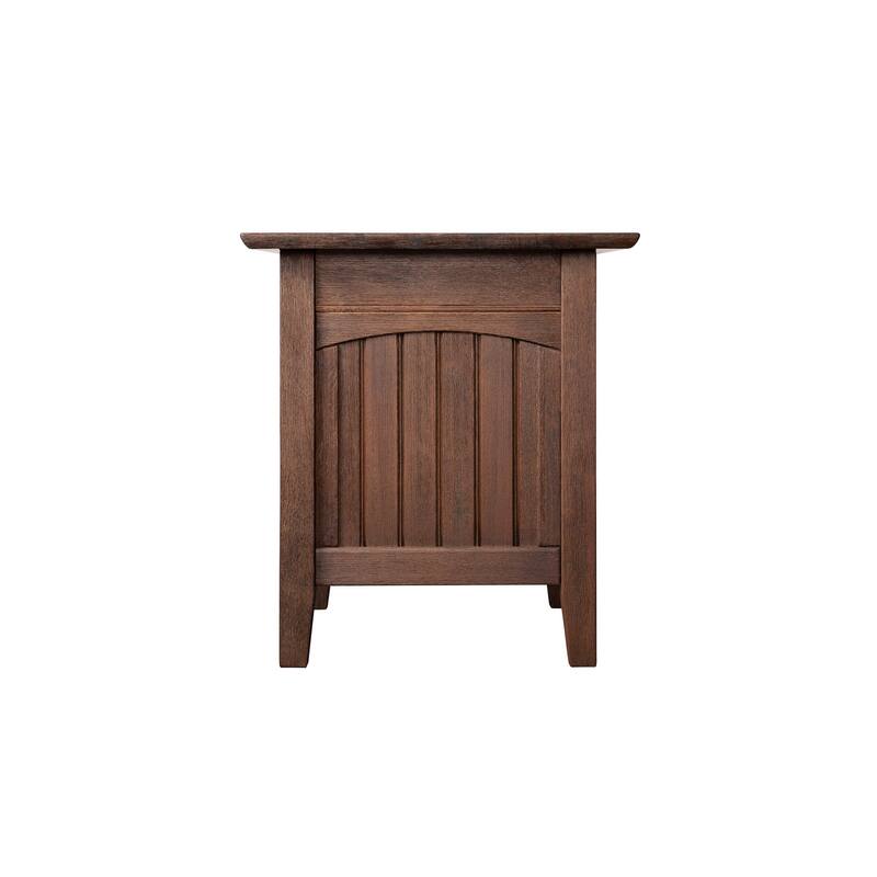 AFI Nantucket End Table with Built-in Charger in Burnt Amber
