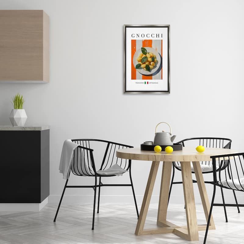 Stupell Traditional Gnocchi Pasta Framed Floater Canvas Wall Art Design By Andreas Magnusson