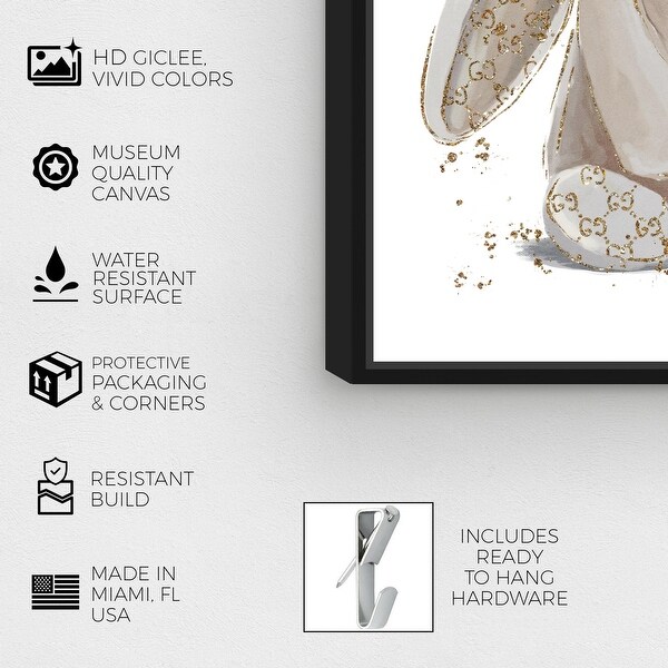 Oliver Gal 'Bunny Reads Fashion' Fashion White Wall Art