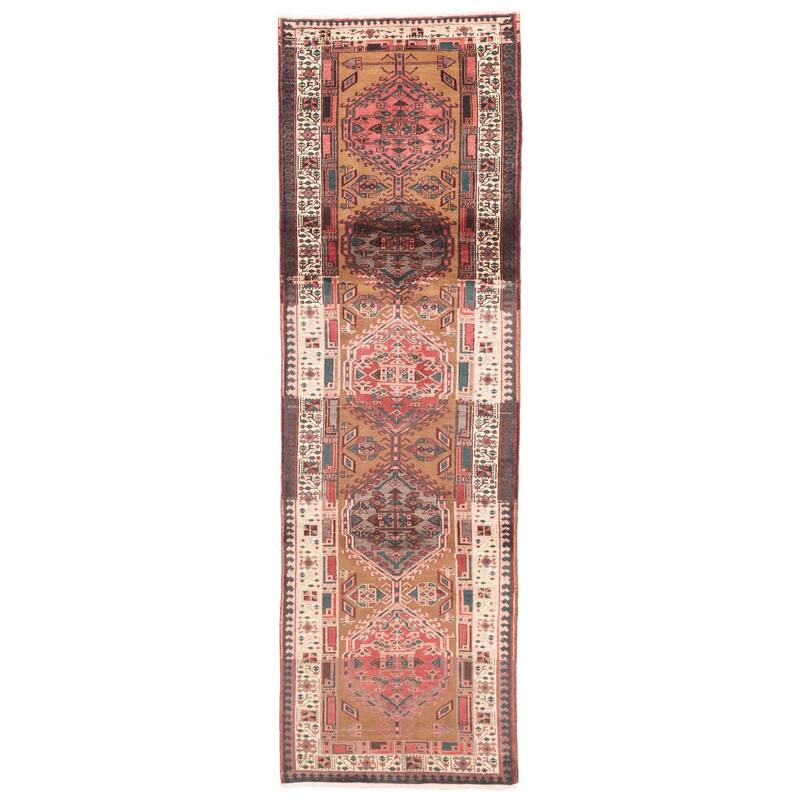 ECARPETGALLERY Hand-knotted Konya Anatolian Brown Wool Rug - 3'5 x 10'8